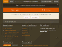 Tablet Screenshot of caniuse.com